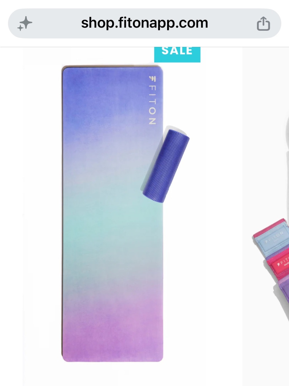 FitOn Branded Purple Yoga Mat Roll